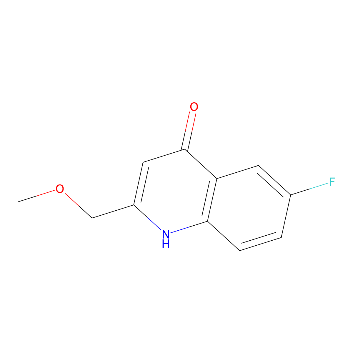 6-Fluoro-2-(methoxymethyl)-1,4-dihydroquinolin-4-one molecular structure, CAS 1248061-93-9