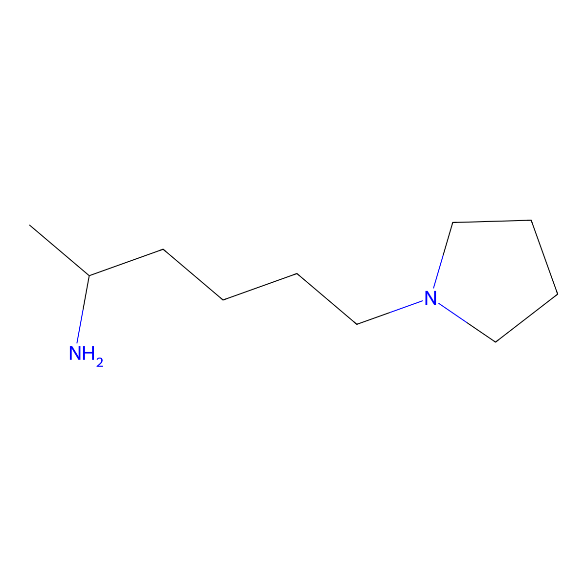 6-(Pyrrolidin-1-yl)hexan-2-amine molecular structure, CAS 1248063-30-0