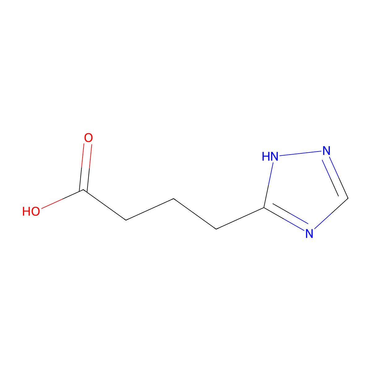 4-(1H-1,2,4-triazol-3-yl)butanoic acid molecular structure, CAS 1248065-37-3