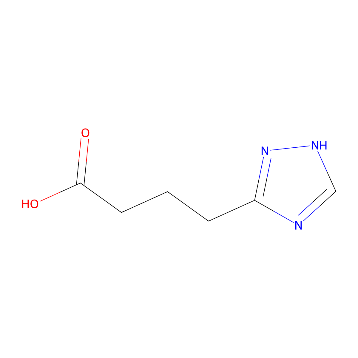 4-(1H-1,2,4-triazol-3-yl)butanoic acid molecular structure, CAS 1248065-37-3