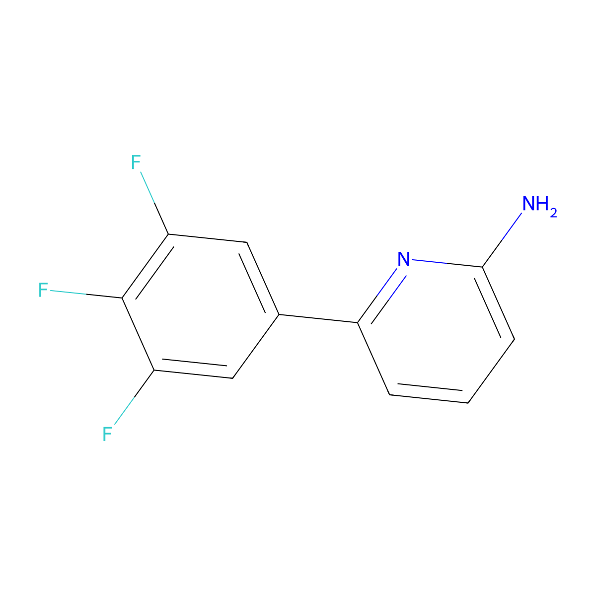 6-(3,4,5-Trifluorophenyl)-2-pyridinamine molecular structure, CAS 1248067-15-3