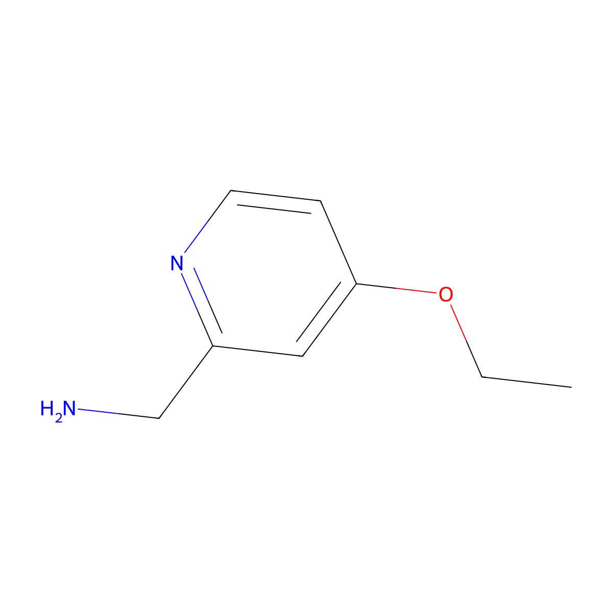 (4-Ethoxypyridin-2-yl)methanamine molecular structure, CAS 1248067-60-8