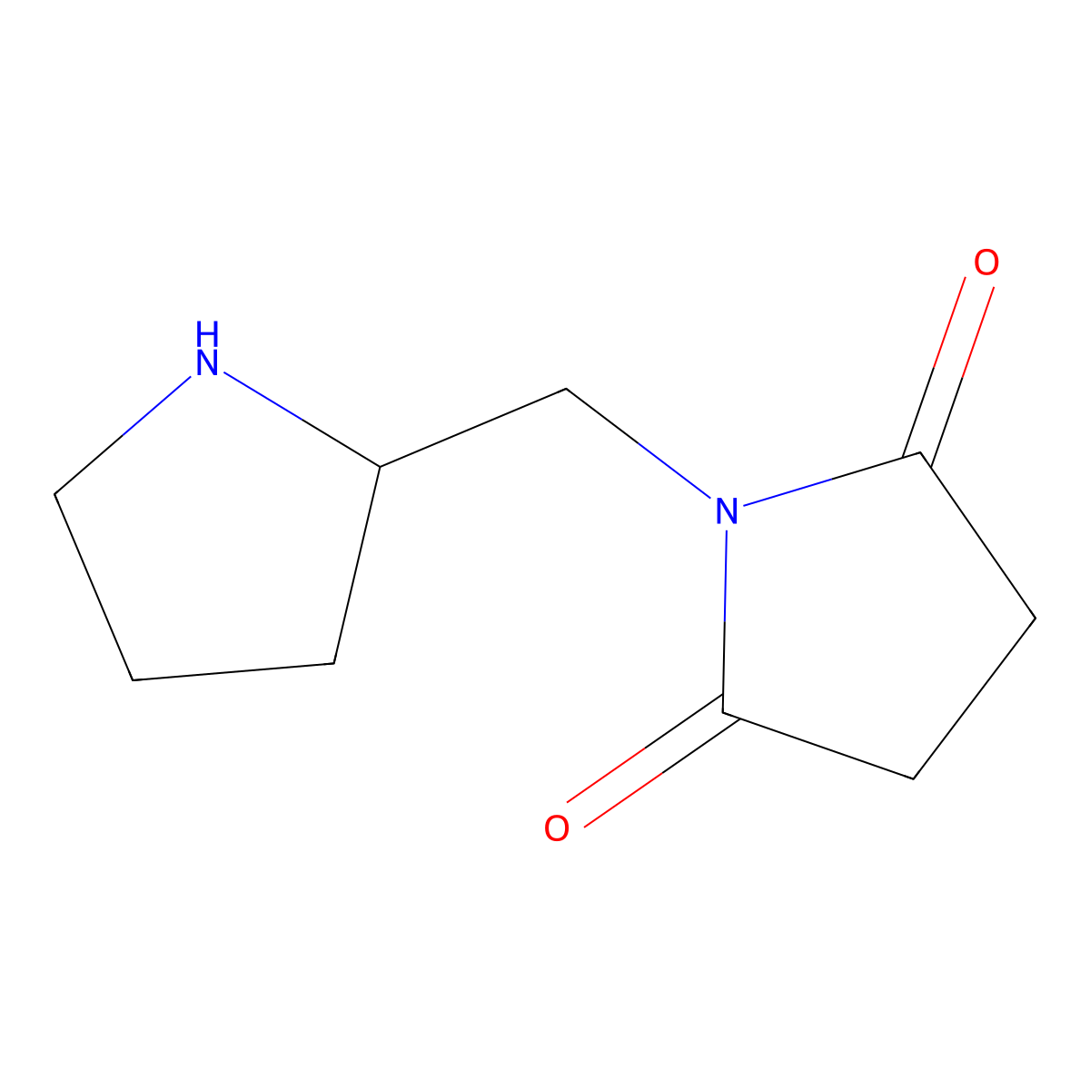 1-[(Pyrrolidin-2-yl)methyl]pyrrolidine-2,5-dione molecular structure, CAS 1248068-16-7