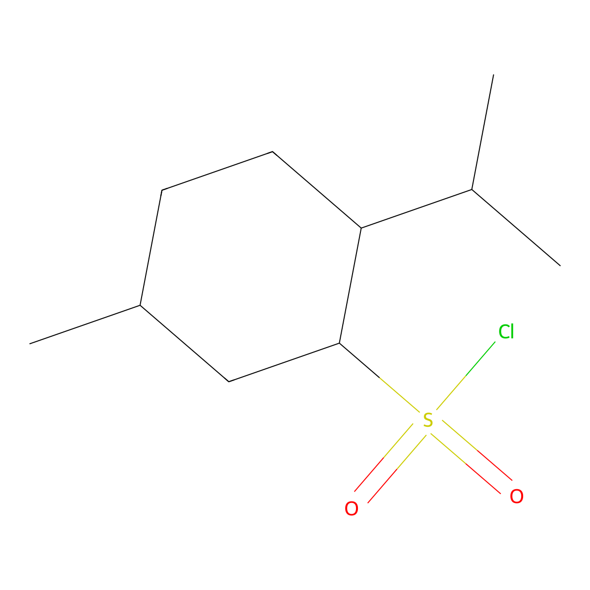 5-Methyl-2-(propan-2-yl)cyclohexane-1-sulfonyl chloride molecular structure, CAS 1248068-68-9