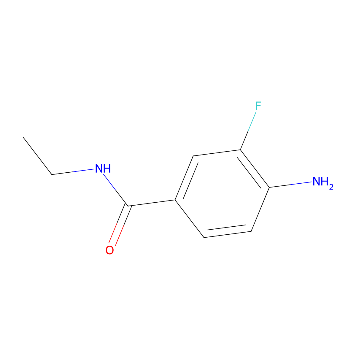 4-amino-N-ethyl-3-fluorobenzamide molecular structure, CAS 1248068-94-1