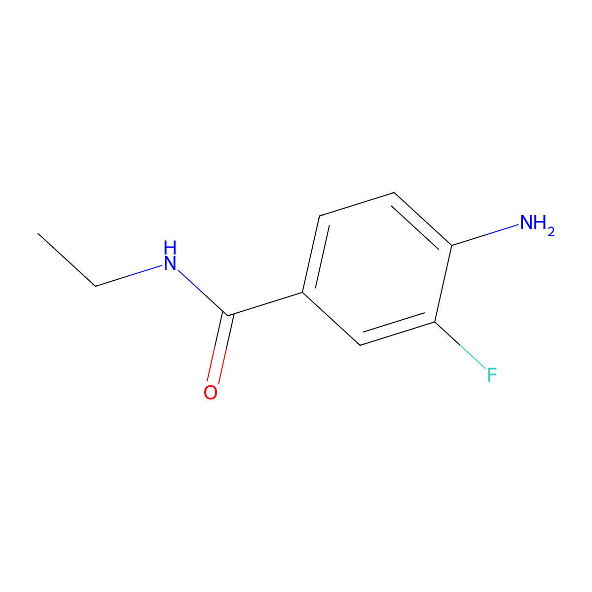 4-amino-N-ethyl-3-fluorobenzamide molecular structure, CAS 1248068-94-1