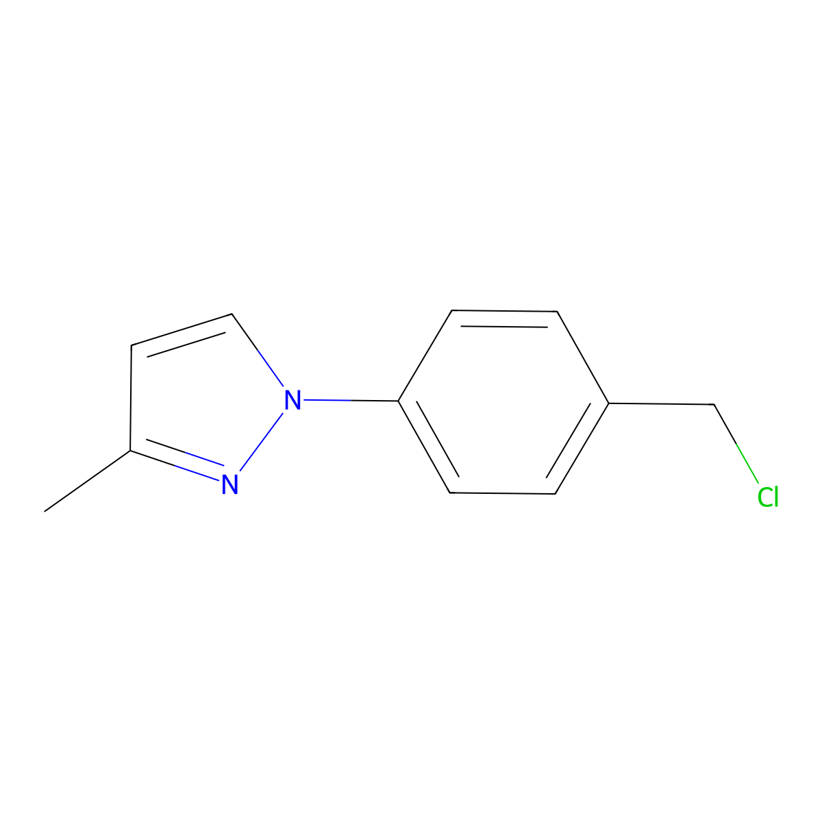 1-[4-(chloromethyl)phenyl]-3-methyl-1H-pyrazole molecular structure, CAS 1248072-48-1