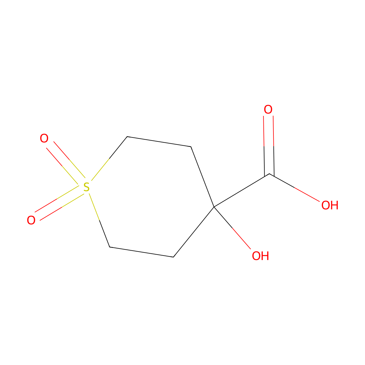 4-Hydroxy-1,1-dioxo-1lambda6-thiane-4-carboxylicacid molecular structure, CAS 1248073-89-3