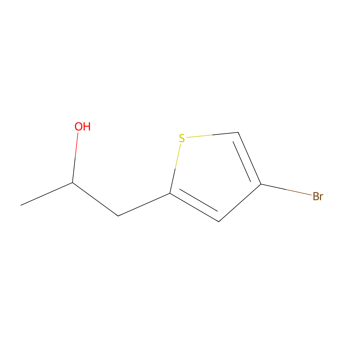 1-(4-Bromothiophen-2-yl)propan-2-ol molecular structure, CAS 1248073-90-6