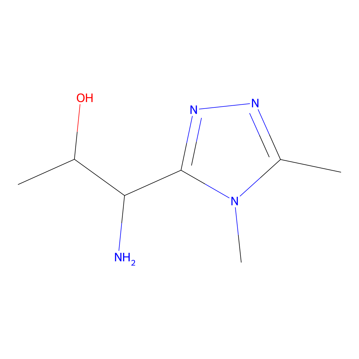 1-amino-1-(dimethyl-4H-1,2,4-triazol-3-yl)propan-2-ol molecular structure, CAS 1248074-14-7