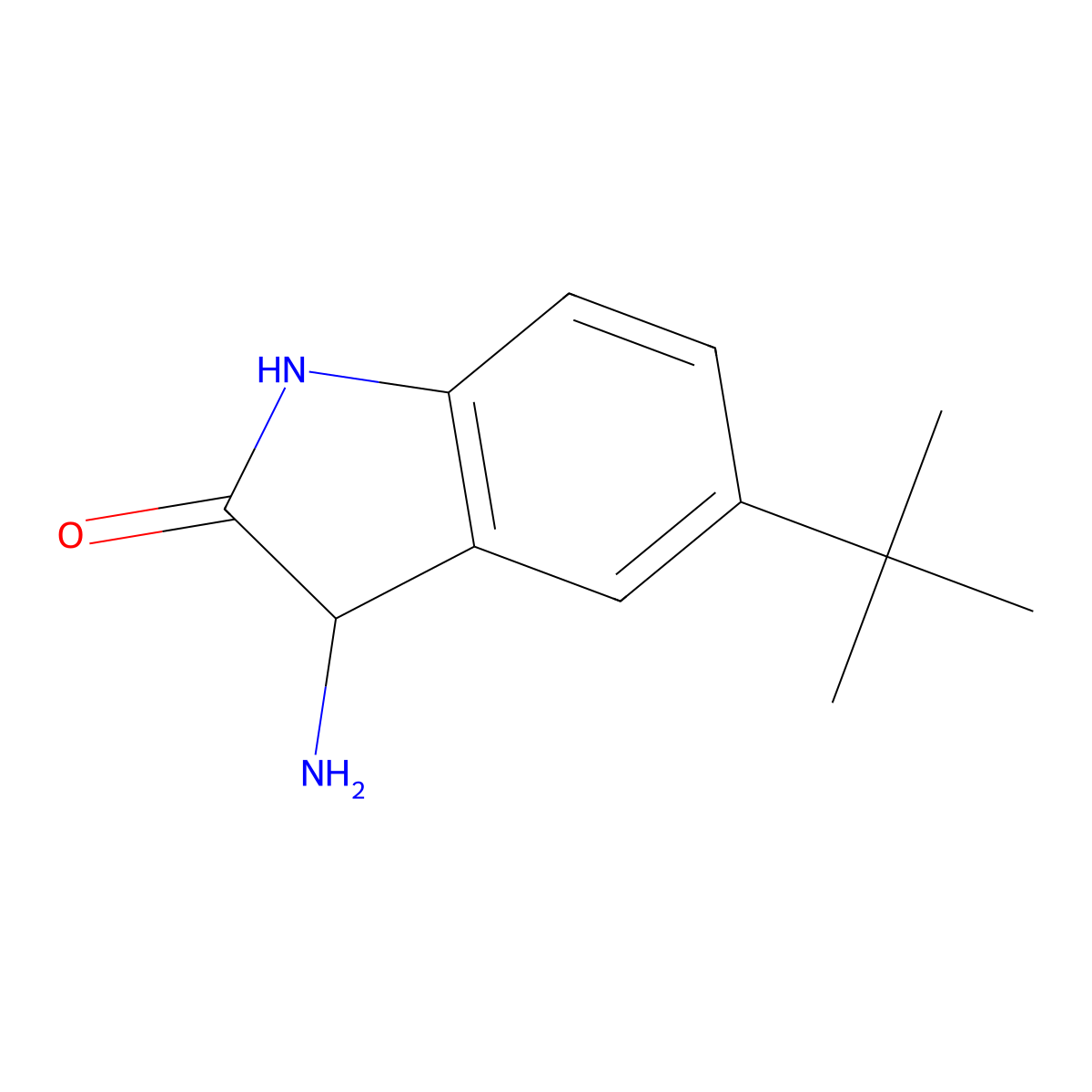 3-amino-5-tert-butyl-2,3-dihydro-1H-indol-2-one molecular structure, CAS 1248074-19-2