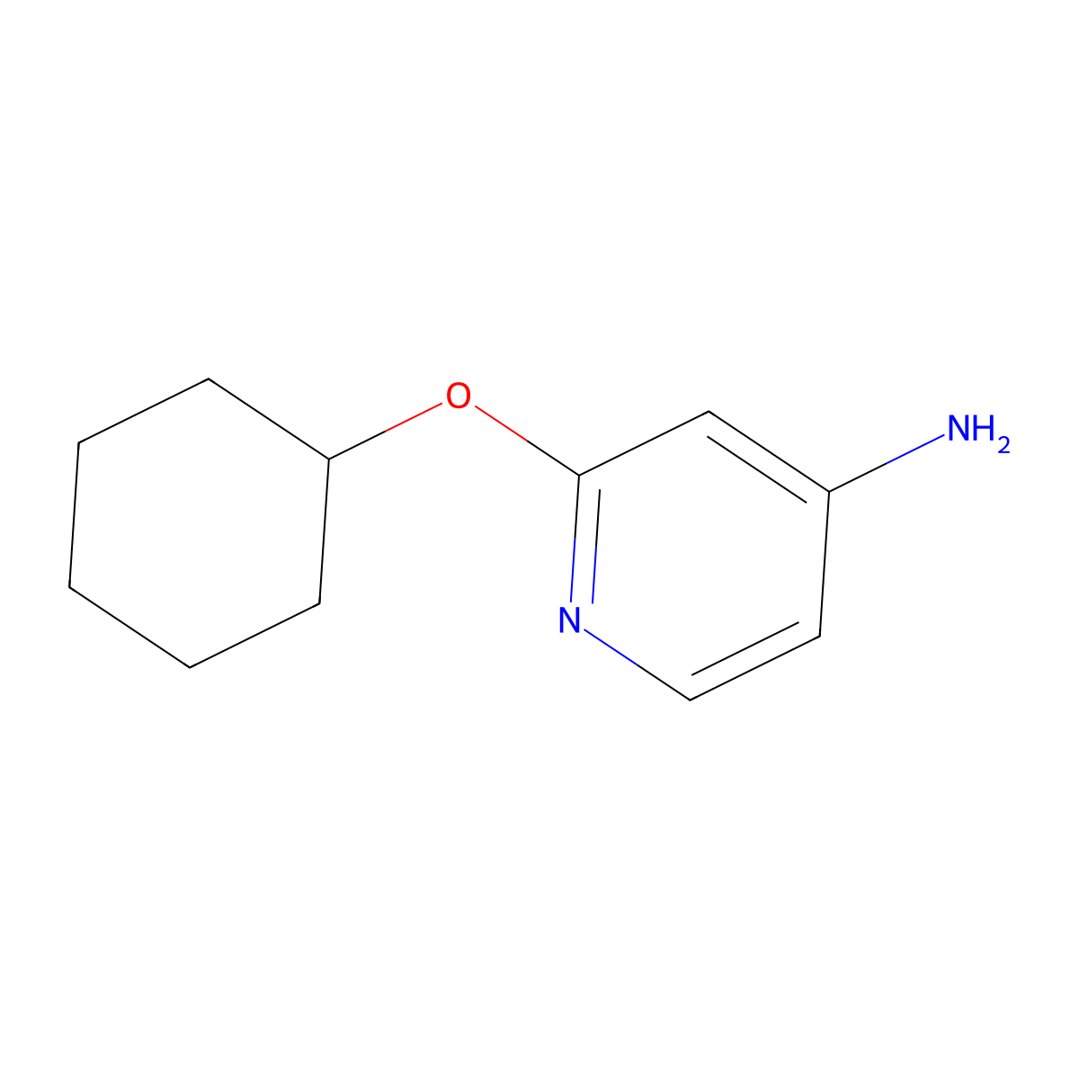 2-(Cyclohexyloxy)pyridin-4-amine molecular structure, CAS 1248075-07-1