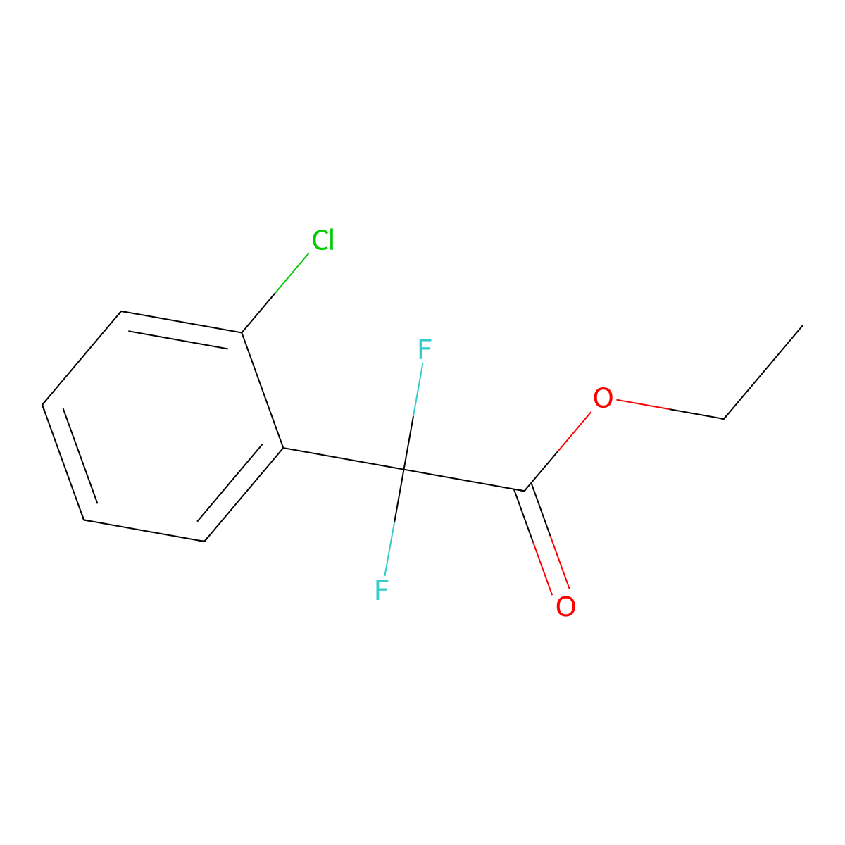 Ethyl 2-(2-chlorophenyl)-2,2-difluoroacetate molecular structure, CAS 1248075-48-0