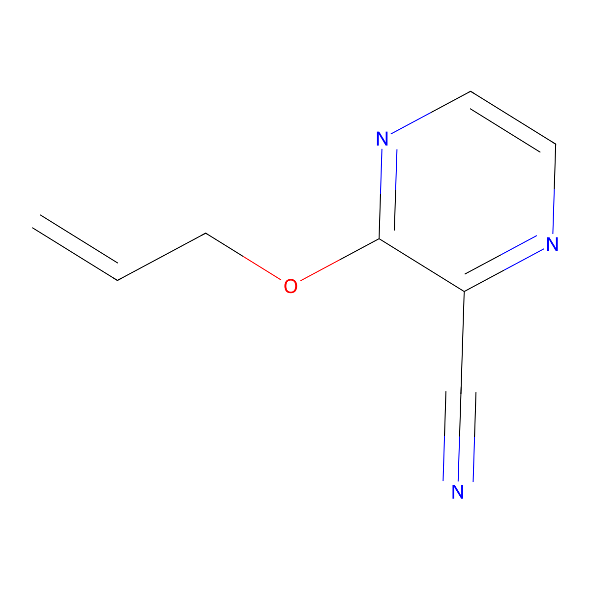 3-(Prop-2-en-1-yloxy)pyrazine-2-carbonitrile molecular structure, CAS 1248075-96-8