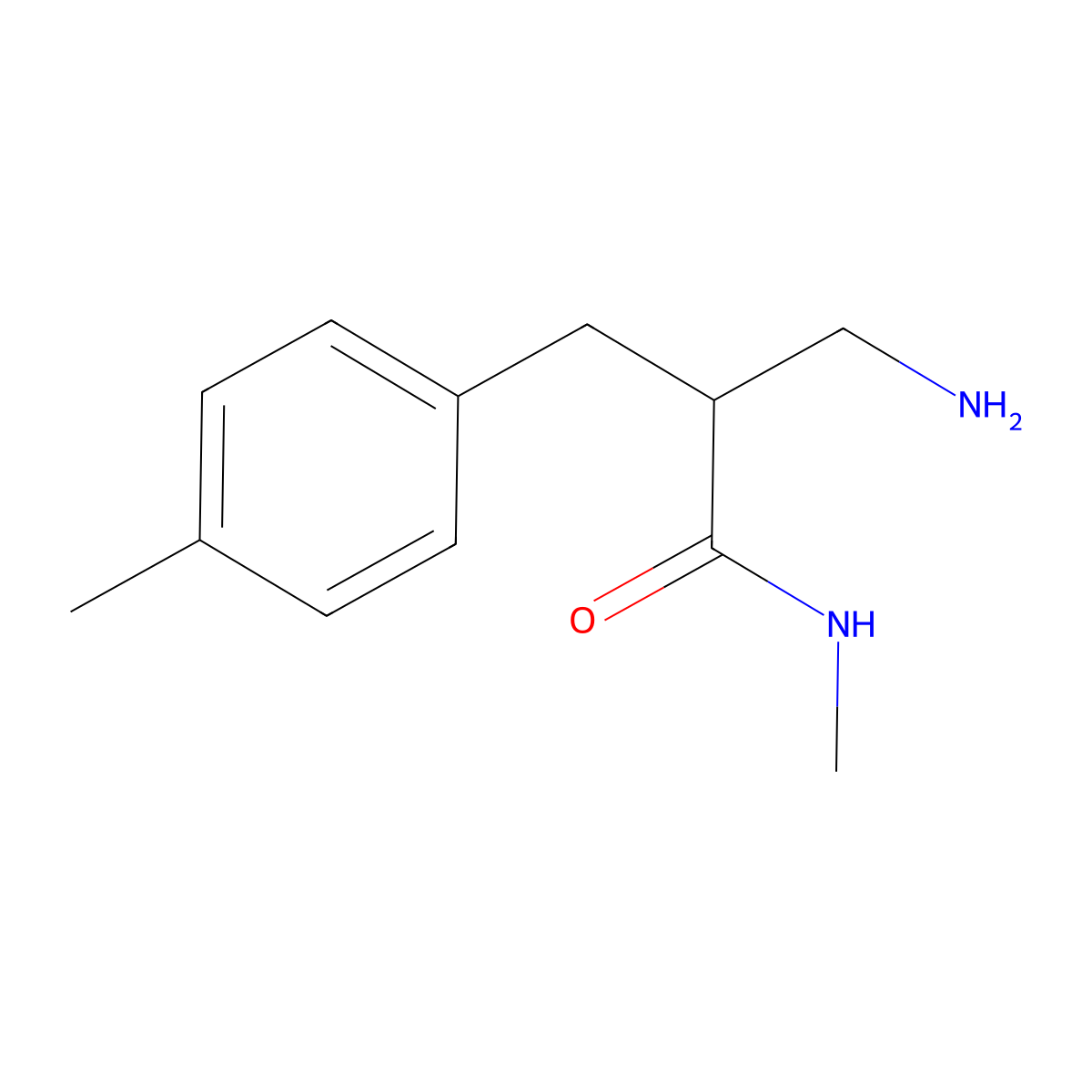 3-amino-N-methyl-2-[(4-methylphenyl)methyl]propanamide molecular structure, CAS 1248076-21-2