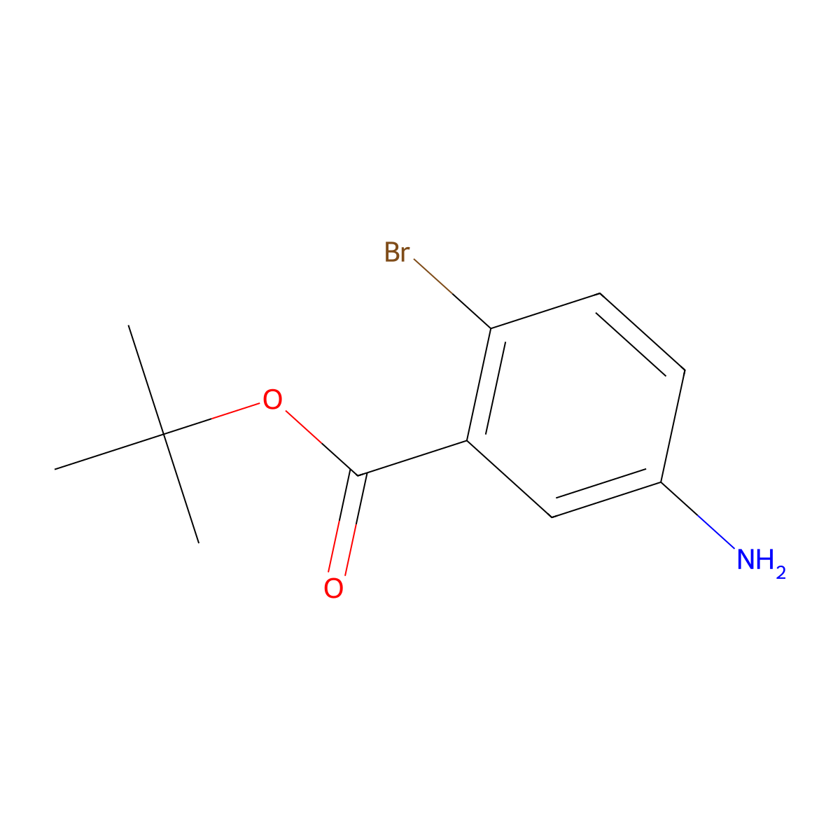 Tert-butyl 5-amino-2-bromobenzoate molecular structure, CAS 1248076-29-0