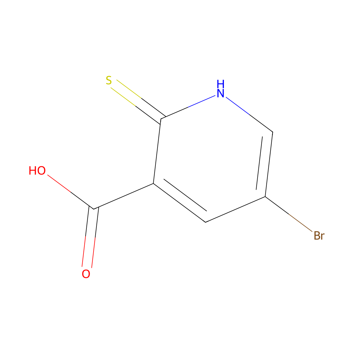 5-Bromo-2-sulfanylpyridine-3-carboxylic acid molecular structure, CAS 1248078-69-4