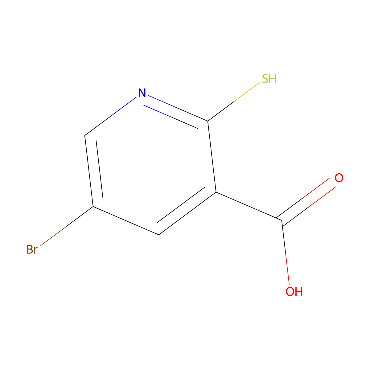 5-Bromo-2-sulfanylpyridine-3-carboxylic acid molecular structure, CAS 1248078-69-4