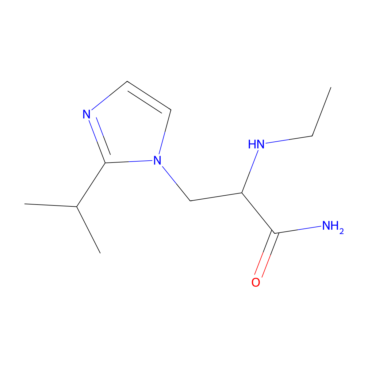 2-(Ethylamino)-3-(2-isopropyl-1h-imidazol-1-yl)propanamide molecular structure, CAS 1248078-72-9