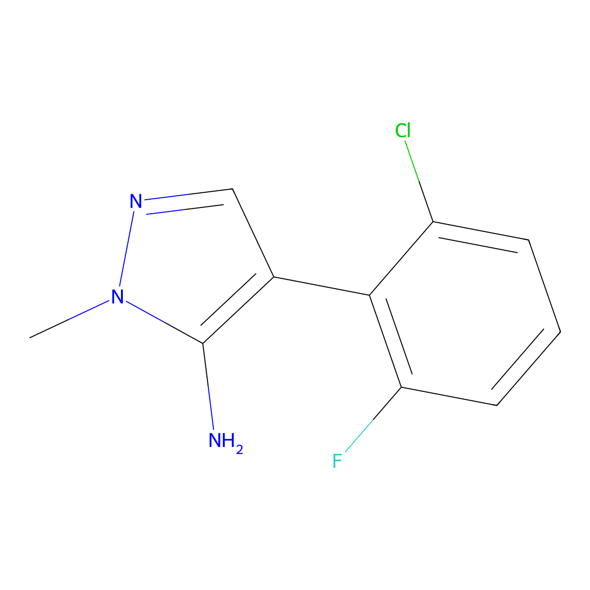 4-(2-Chloro-6-fluorophenyl)-1-methyl-1h-pyrazol-5-amine molecular structure, CAS 1248079-27-7
