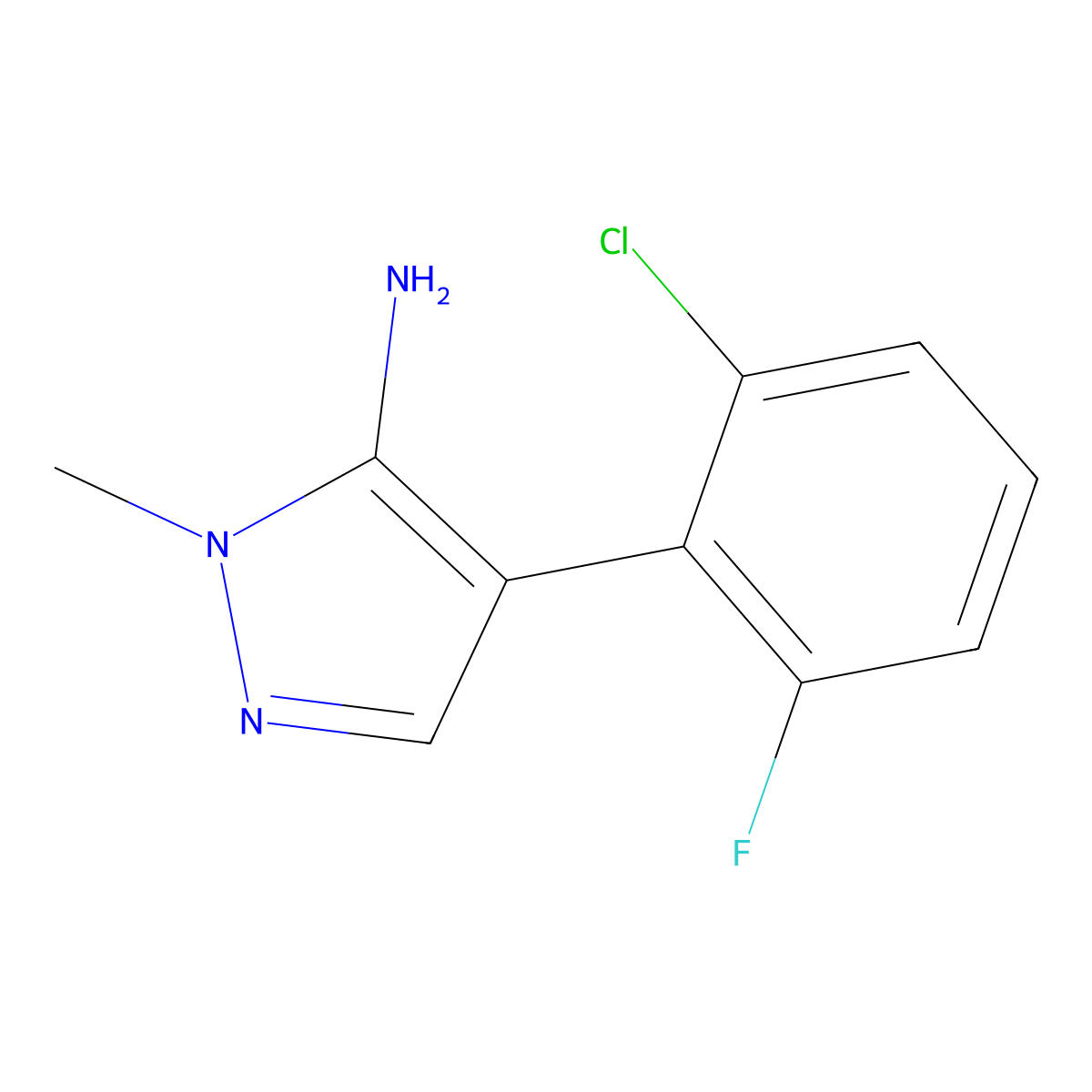 4-(2-Chloro-6-fluorophenyl)-1-methyl-1h-pyrazol-5-amine molecular structure, CAS 1248079-27-7