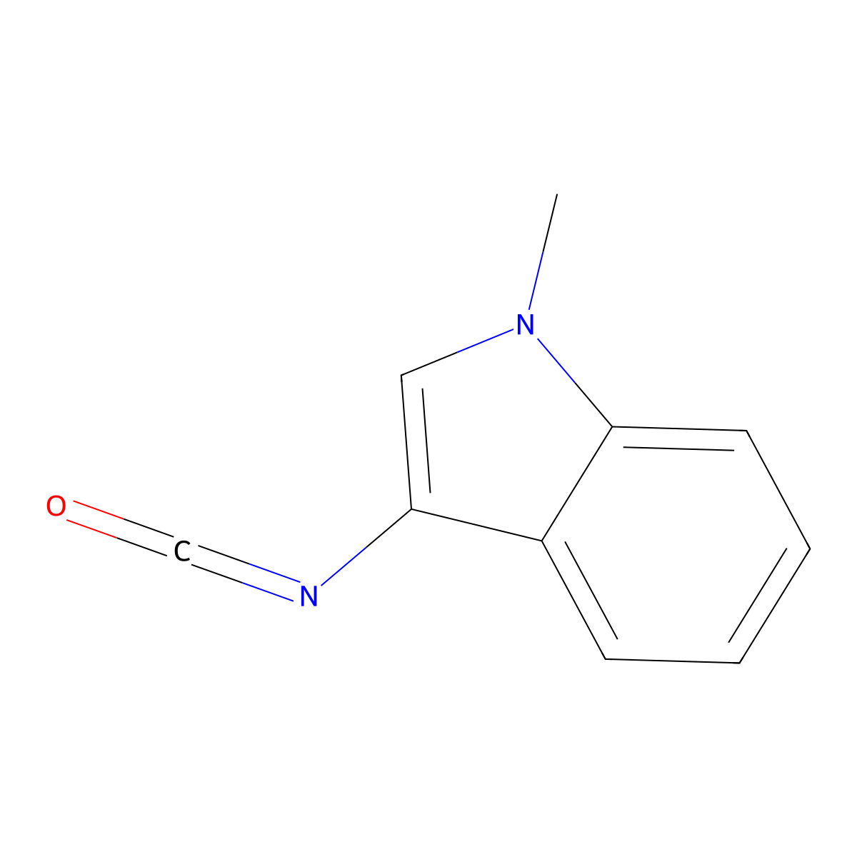3-isocyanato-1-methyl-1H-indole molecular structure, CAS 124808-78-2