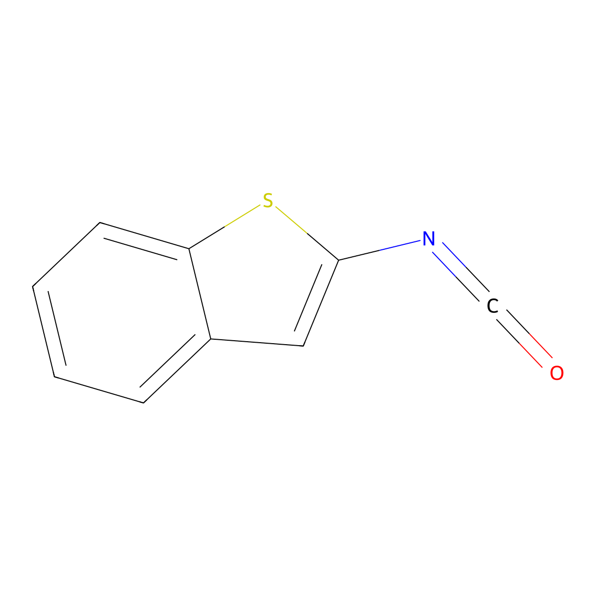 2-Isocyanato-1-benzothiophene molecular structure, CAS 124808-79-3