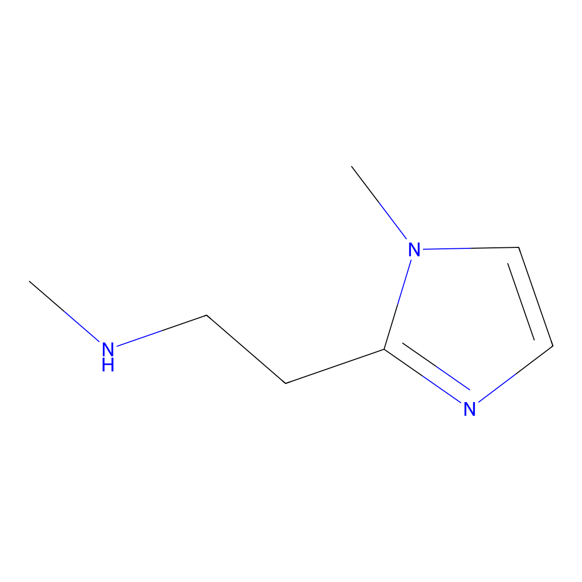 methyl[2-(1-methyl-1H-imidazol-2-yl)ethyl]amine molecular structure, CAS 1248080-43-4