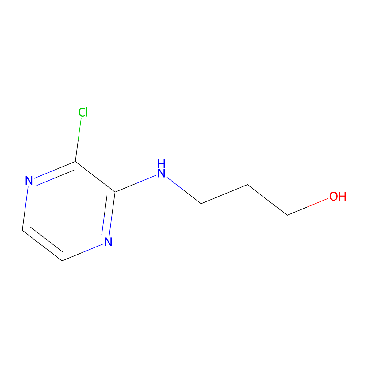 3-[(3-Chloropyrazin-2-yl)amino]propan-1-ol molecular structure, CAS 1248080-58-1
