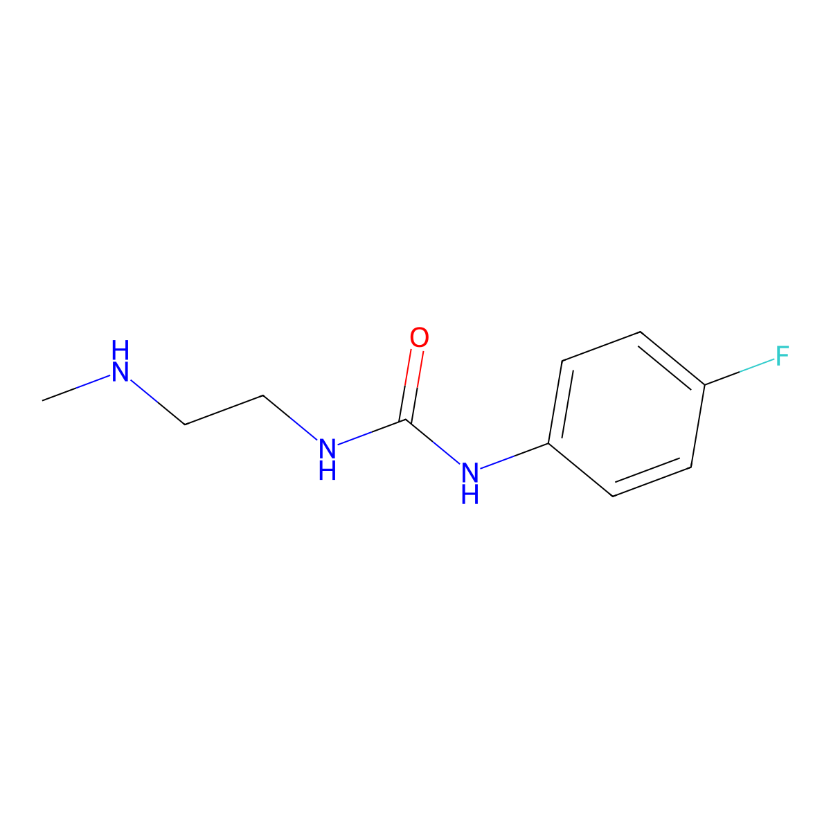 1-(4-Fluorophenyl)-3-[2-(methylamino)ethyl]urea molecular structure, CAS 1248083-18-2