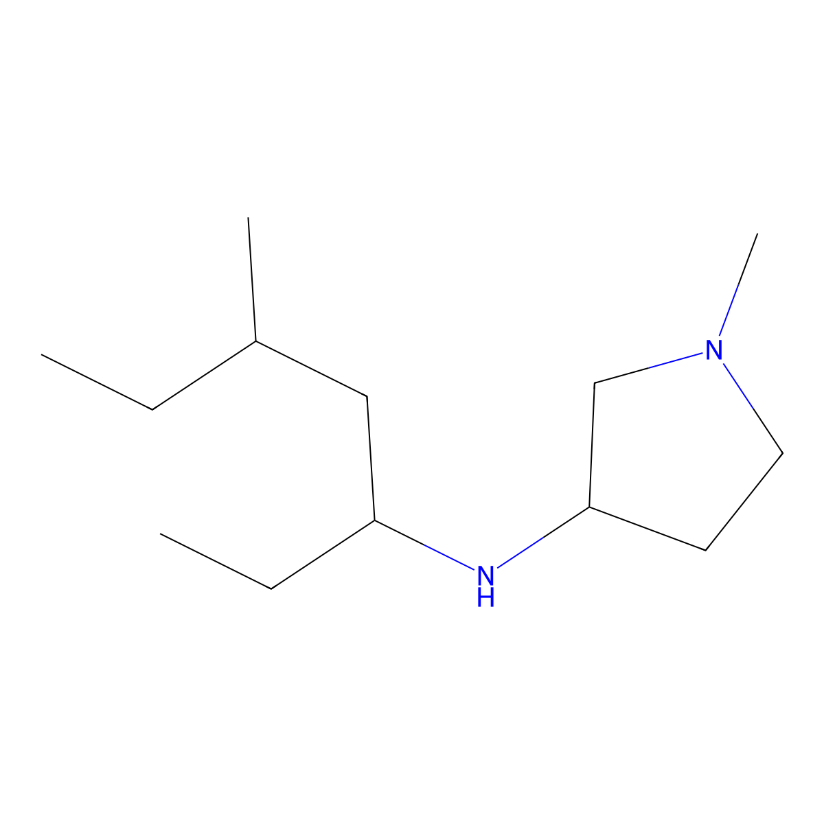1-methyl-N-(5-methylheptan-3-yl)pyrrolidin-3-amine molecular structure, CAS 1248087-42-4