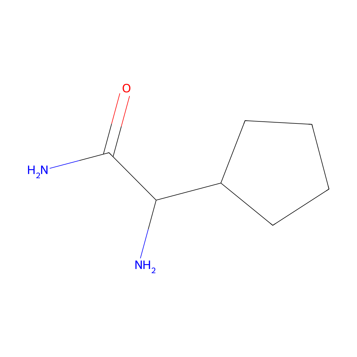 2-Amino-2-cyclopentylacetamide molecular structure, CAS 1248088-68-7