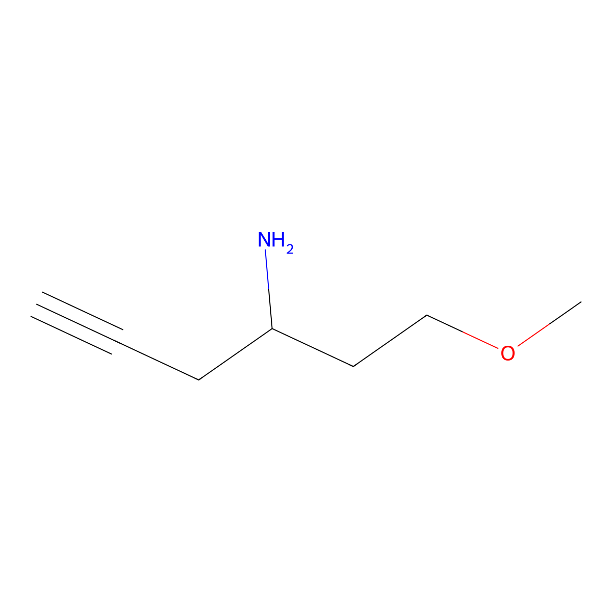 1-Methoxyhex-5-yn-3-amine molecular structure, CAS 1248088-99-4