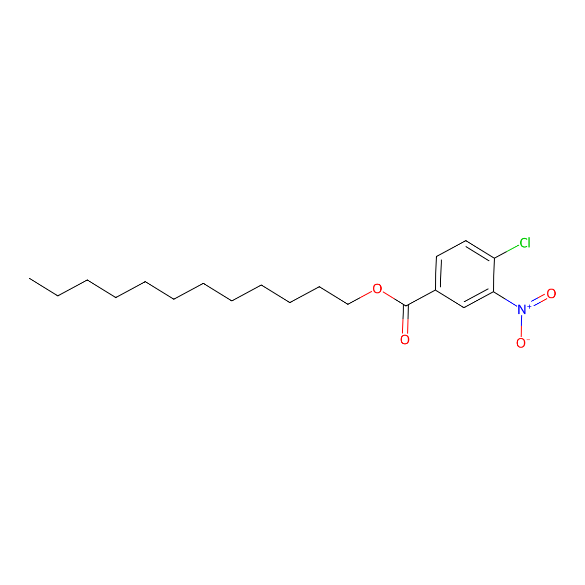 Dodecyl 4-chloro-3-nitrobenzoate molecular structure, CAS 124809-77-4