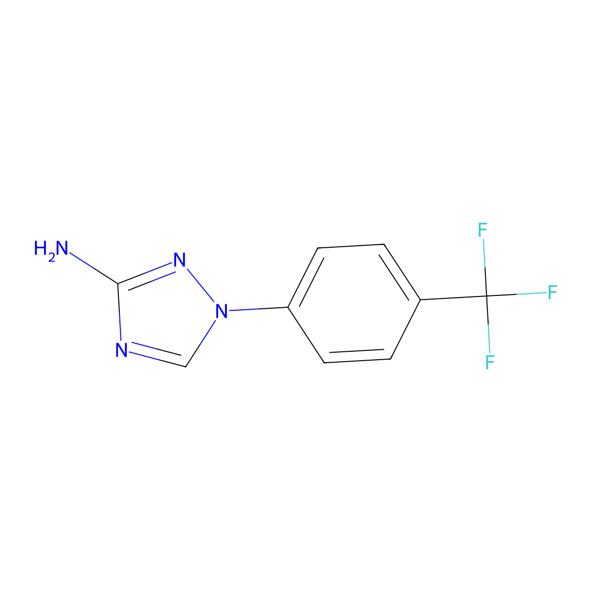 1-(4-(trifluoromethyl)phenyl)-1H-1,2,4-triazol-3-amine molecular structure, CAS 1248092-12-7