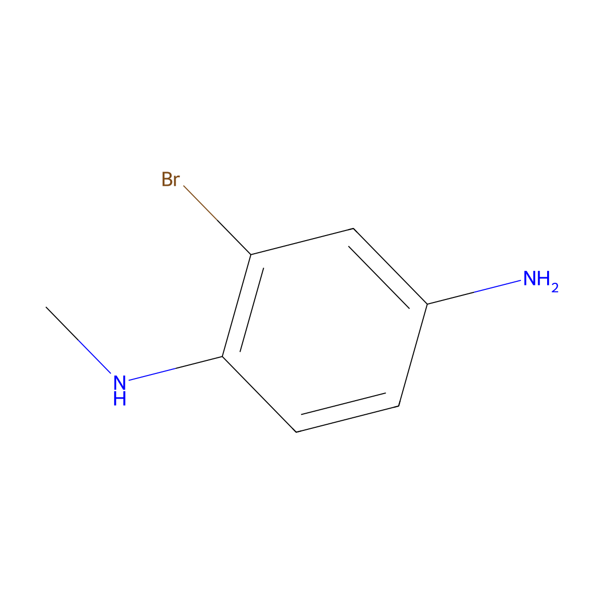 2-bromo-1-N-methylbenzene-1,4-diamine molecular structure, CAS 1248092-75-2