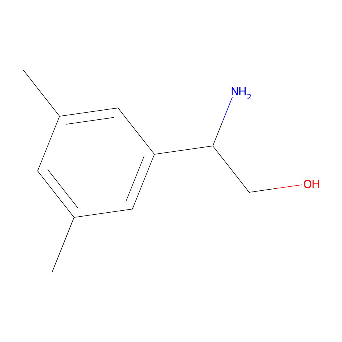 2-Amino-2-(3,5-dimethylphenyl)ethanol molecular structure, CAS 1248092-98-9