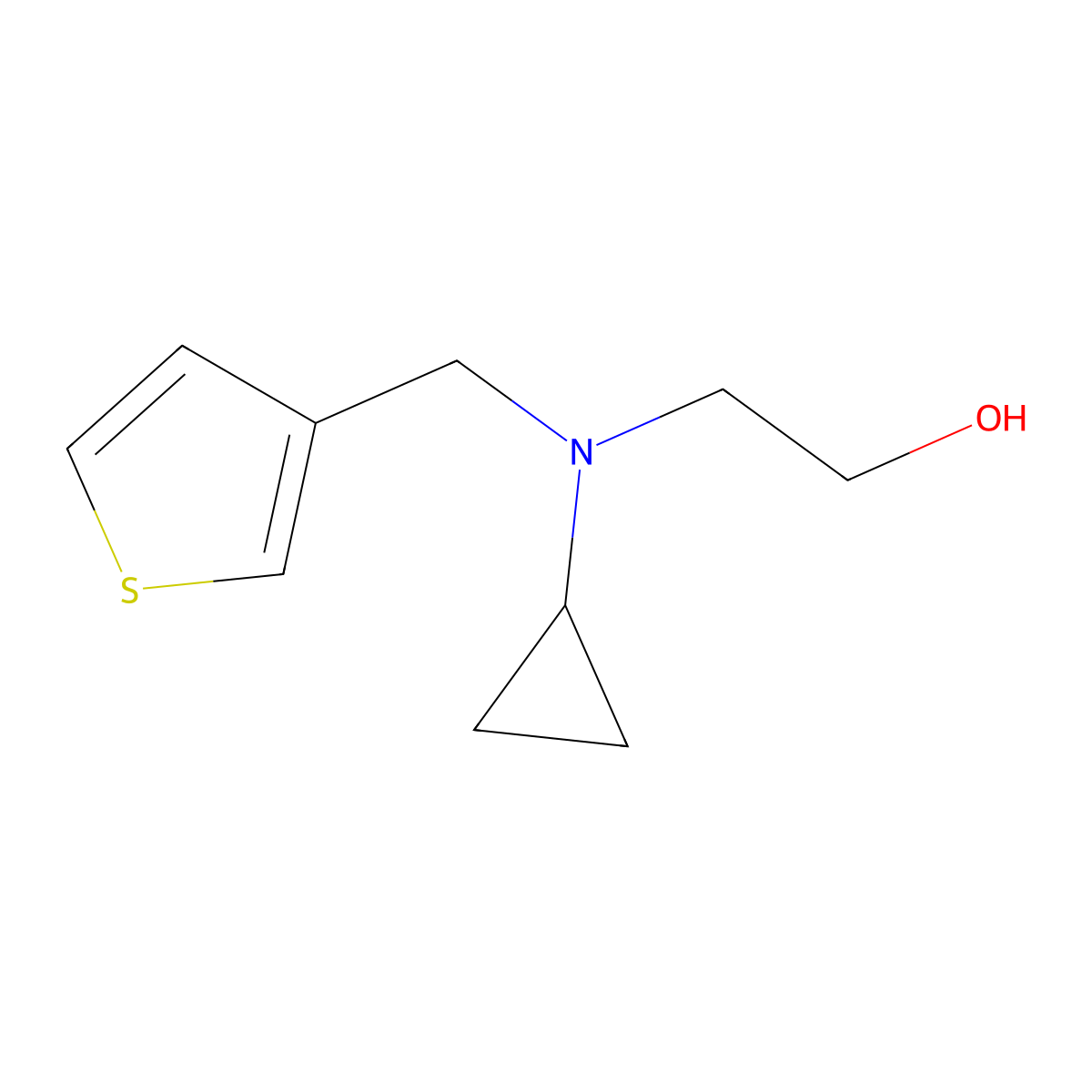 2-(Cyclopropyl-thiophen-3-ylmethyl-amino)-ethanol molecular structure, CAS 1248093-70-0