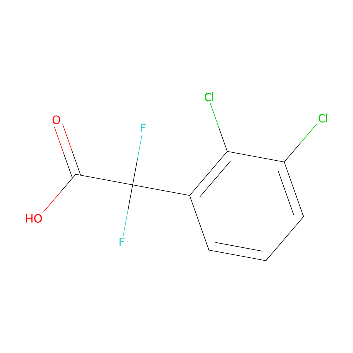 2-(2,3-Dichlorophenyl)-2,2-difluoroacetic acid molecular structure, CAS 1248094-19-0