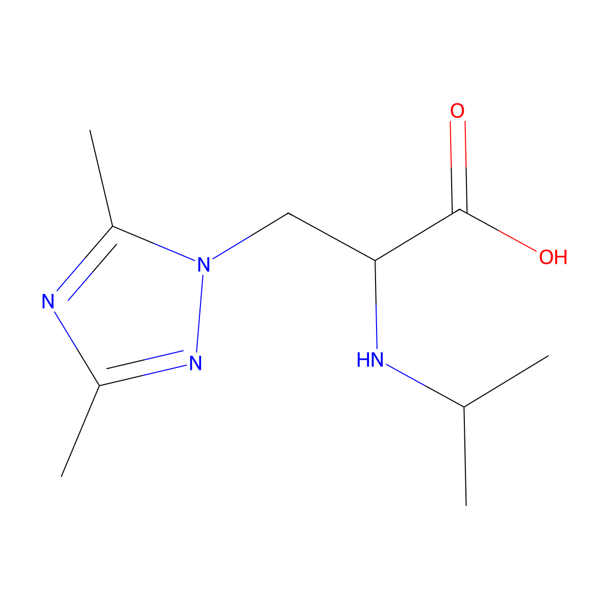 3-(3,5-Dimethyl-1h-1,2,4-triazol-1-yl)-2-(isopropylamino)propanoic acid molecular structure, CAS 1248094-22-5
