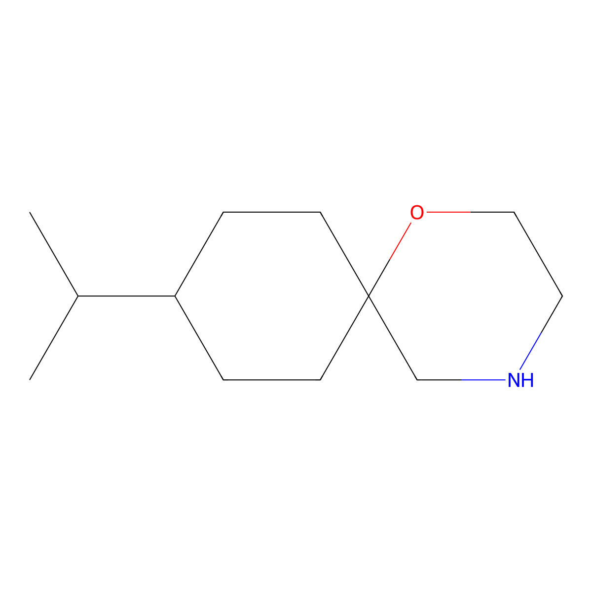 9-(Propan-2-yl)-1-oxa-4-azaspiro[5.5]undecane molecular structure, CAS 1248097-59-7