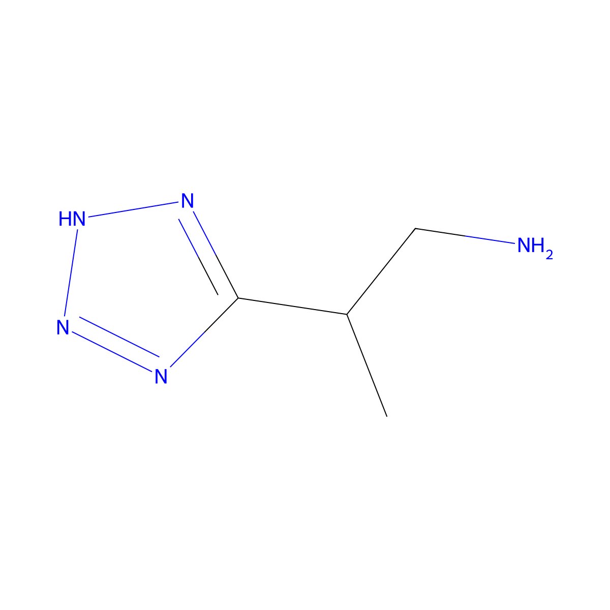 2-(1H-1,2,3,4-tetrazol-5-yl)propan-1-amine molecular structure, CAS 1248097-99-5