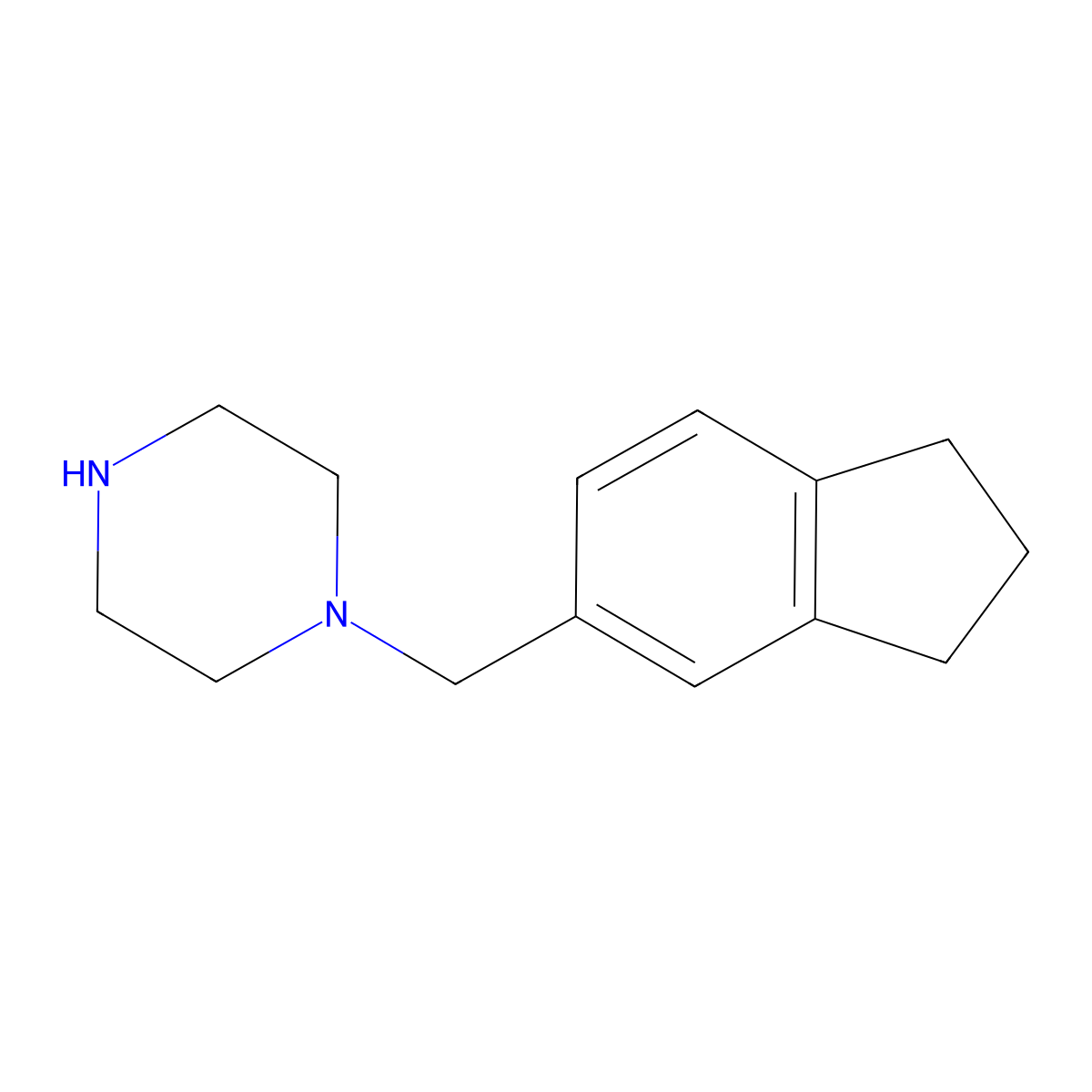 1-(2,3-dihydro-1H-inden-5-ylmethyl)piperazine molecular structure, CAS 1248098-79-4