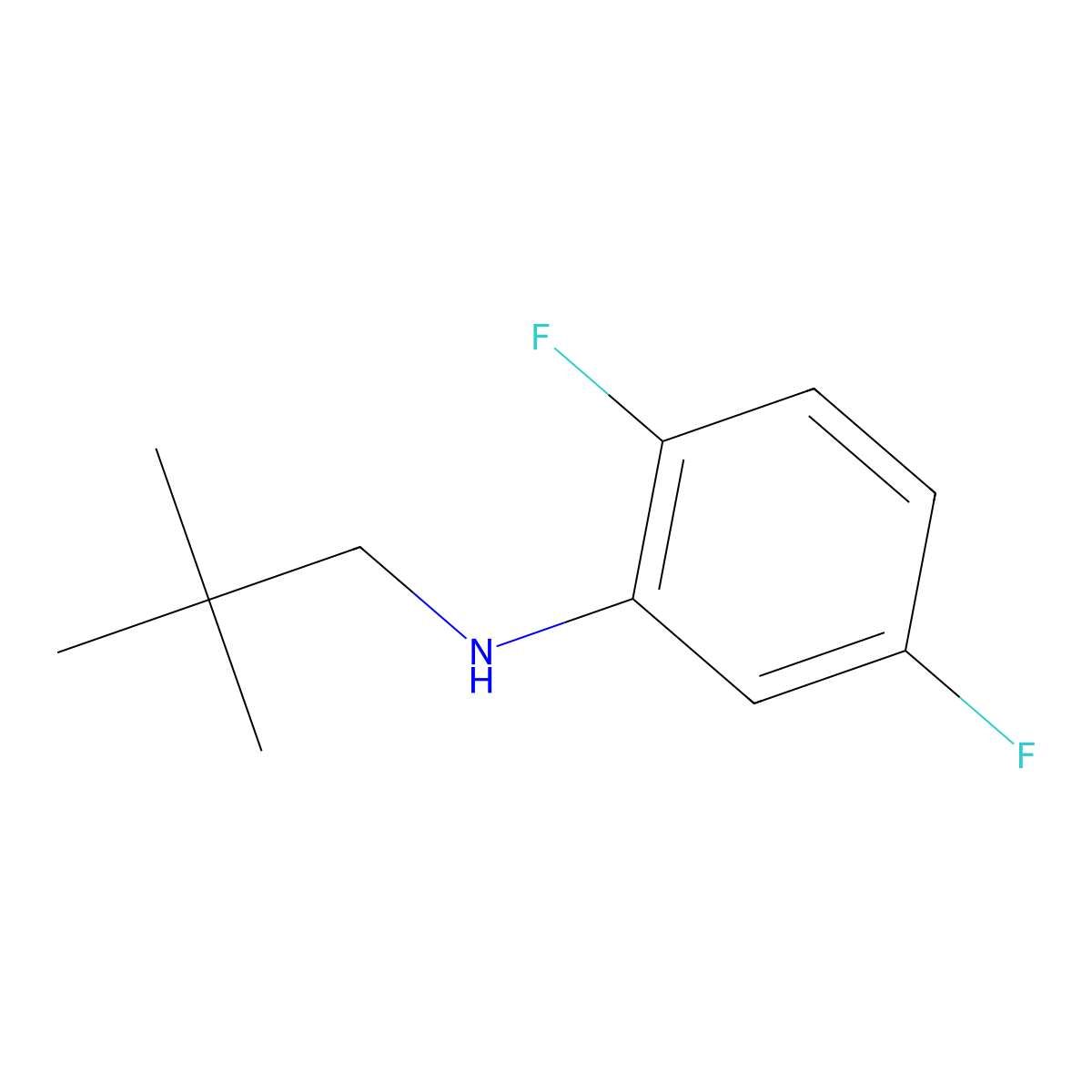 N-(2,2-dimethylpropyl)-2,5-difluoroaniline molecular structure, CAS 1248102-38-6