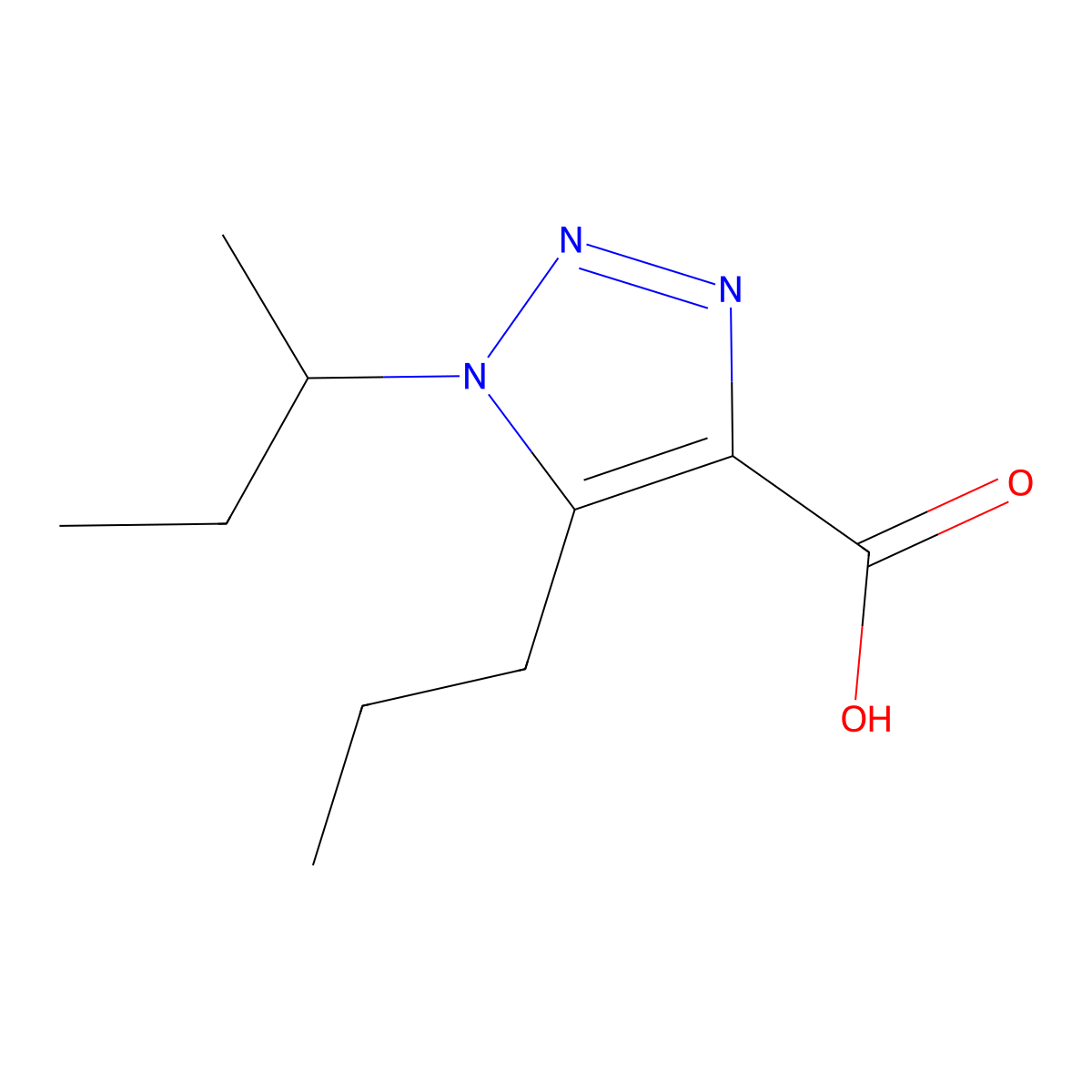 1-(Sec-butyl)-5-propyl-1h-1,2,3-triazole-4-carboxylic acid molecular structure, CAS 1248103-00-5