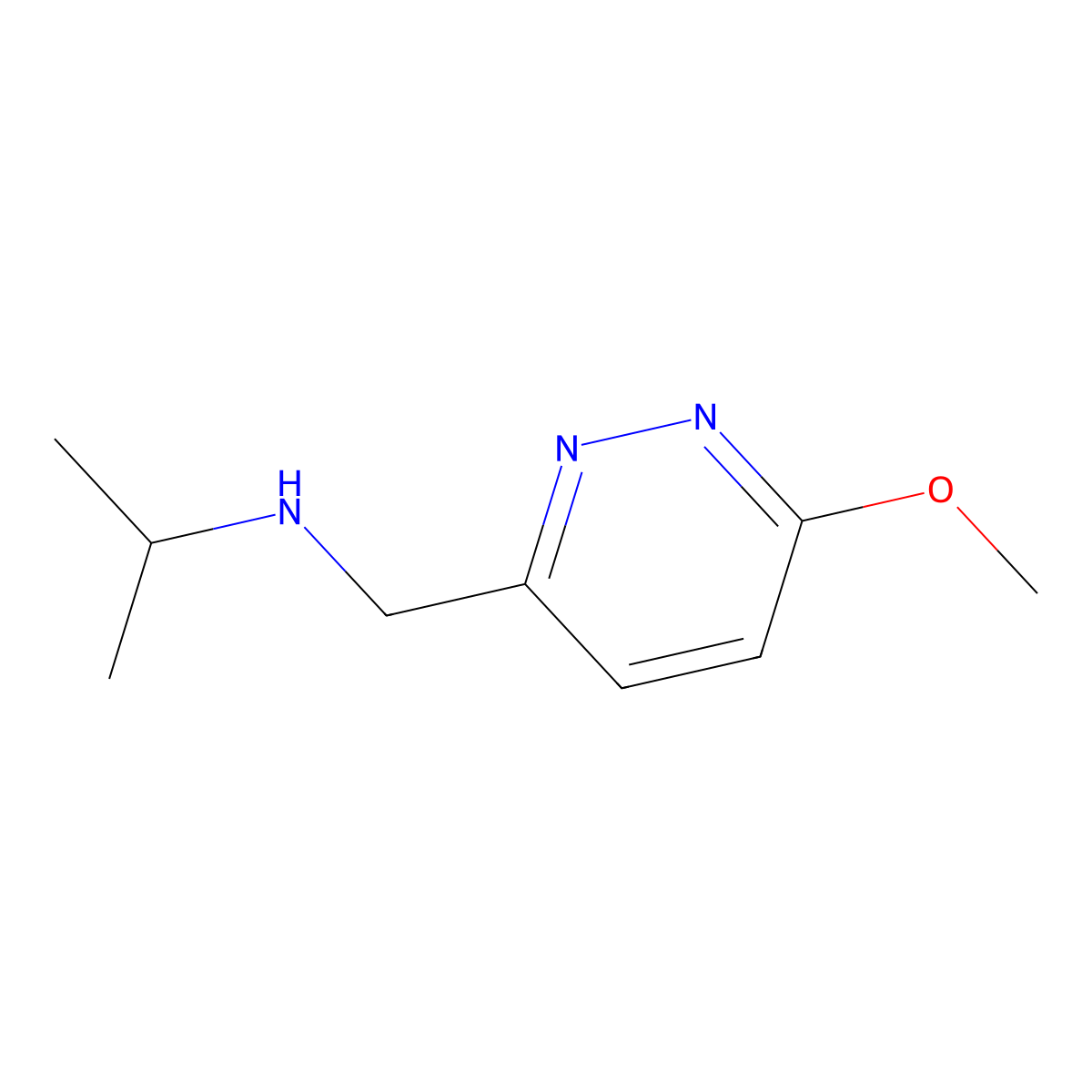 Isopropyl-(6-methoxy-pyridazin-3-ylmethyl)-amine molecular structure, CAS 1248103-32-3