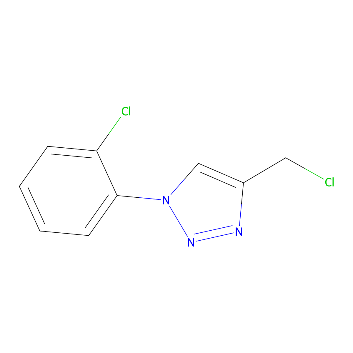 4-(chloromethyl)-1-(2-chlorophenyl)-1H-1,2,3-triazole molecular structure, CAS 1248105-63-6