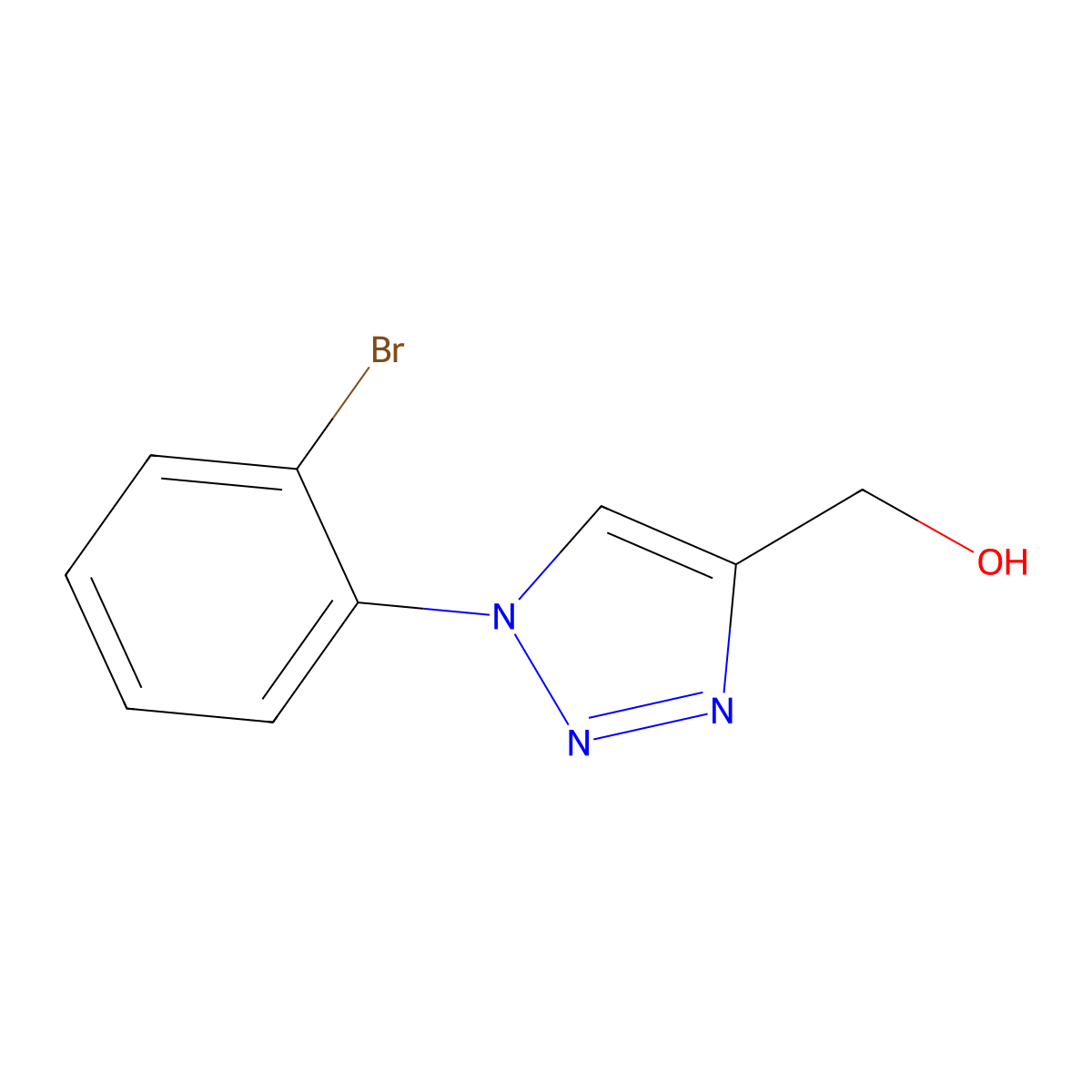 (1-(2-bromophenyl)-1H-1,2,3-triazol-4-yl)methanol molecular structure, CAS 1248105-65-8