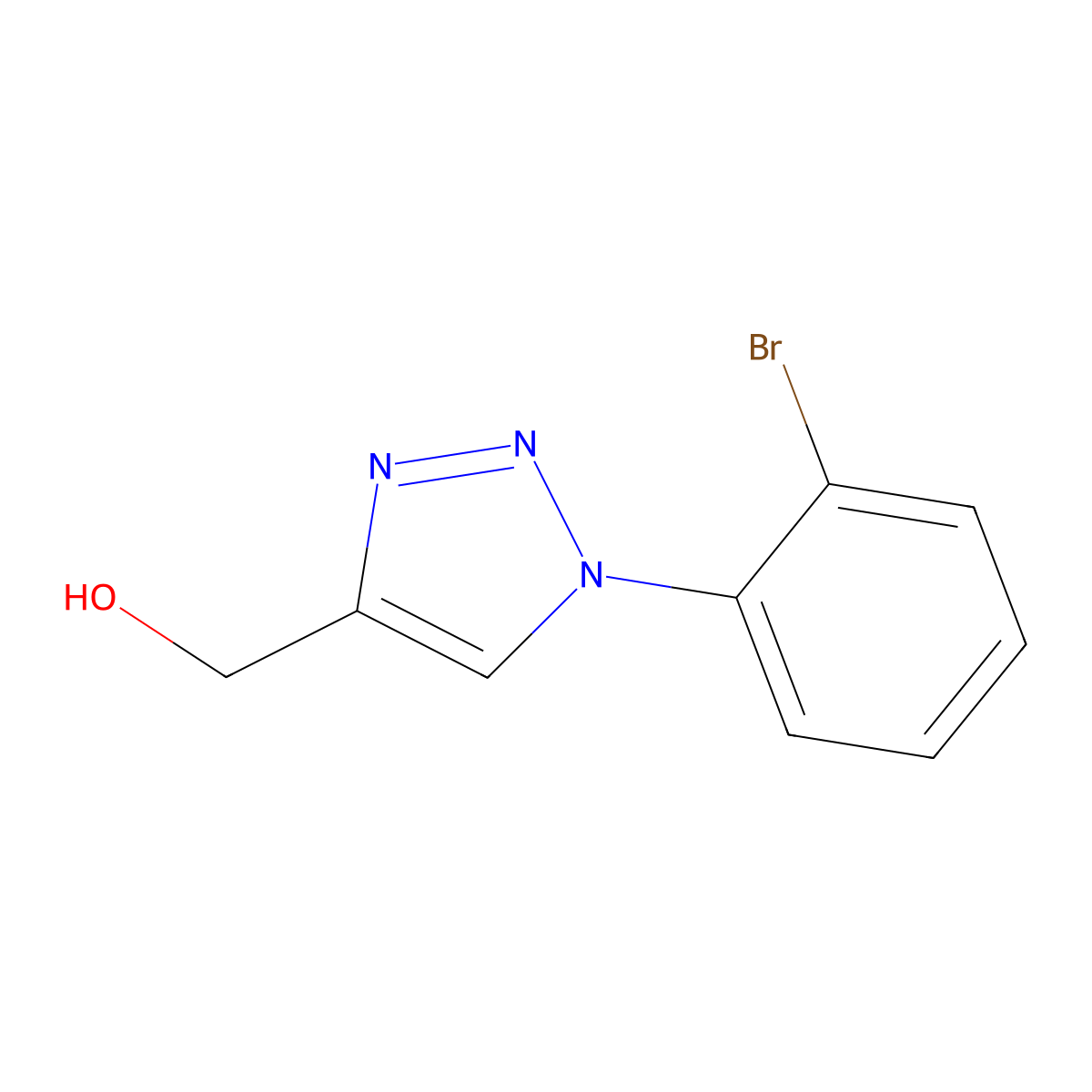 (1-(2-bromophenyl)-1H-1,2,3-triazol-4-yl)methanol molecular structure, CAS 1248105-65-8
