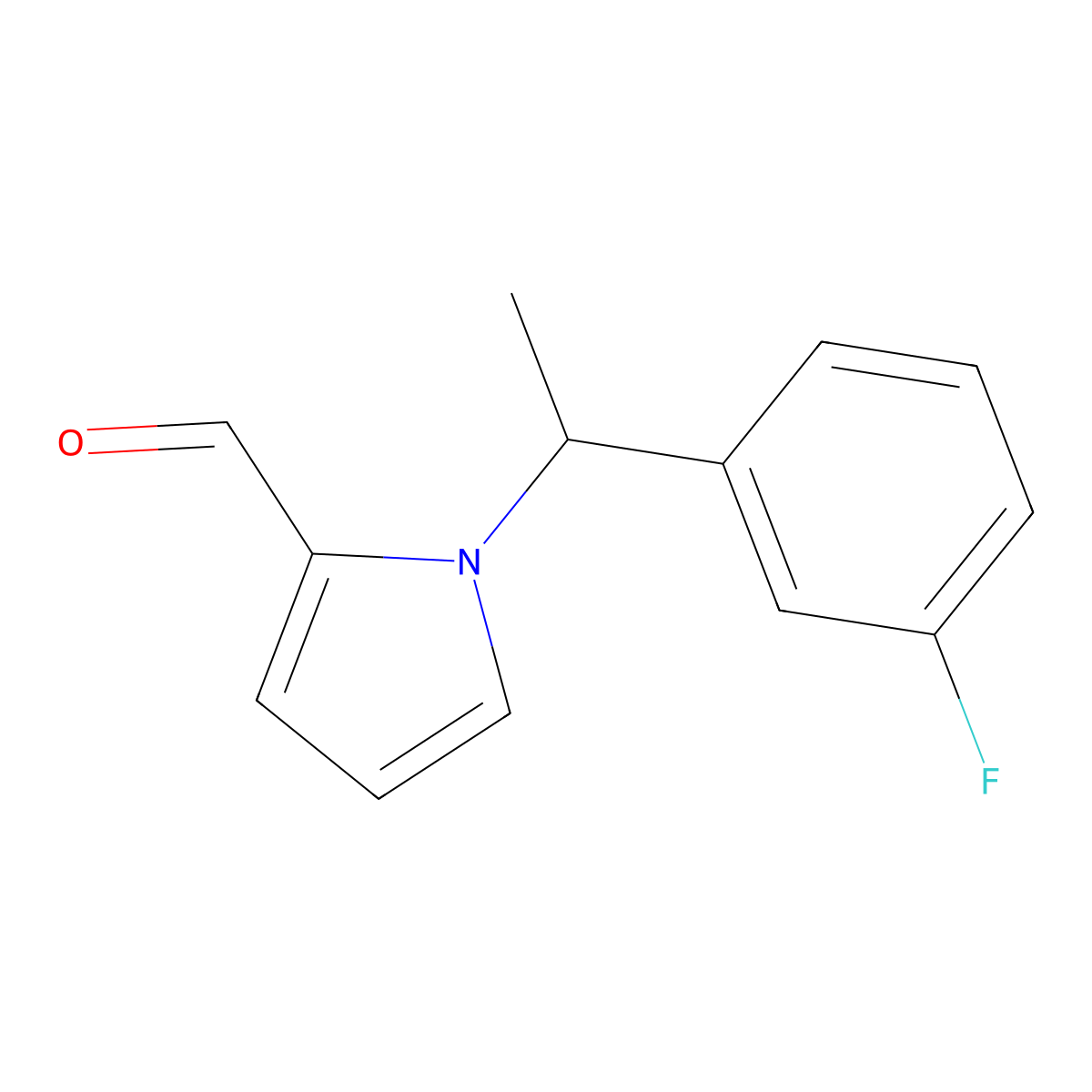 1-(1-(3-Fluorophenyl)ethyl)-1H-pyrrole-2-carbaldehyde molecular structure, CAS 1248105-91-0